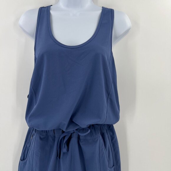 Patagonia Fleetwith Travel Dress M Blue Tank Drawstring Waist Stretch Active - Picture 12 of 13